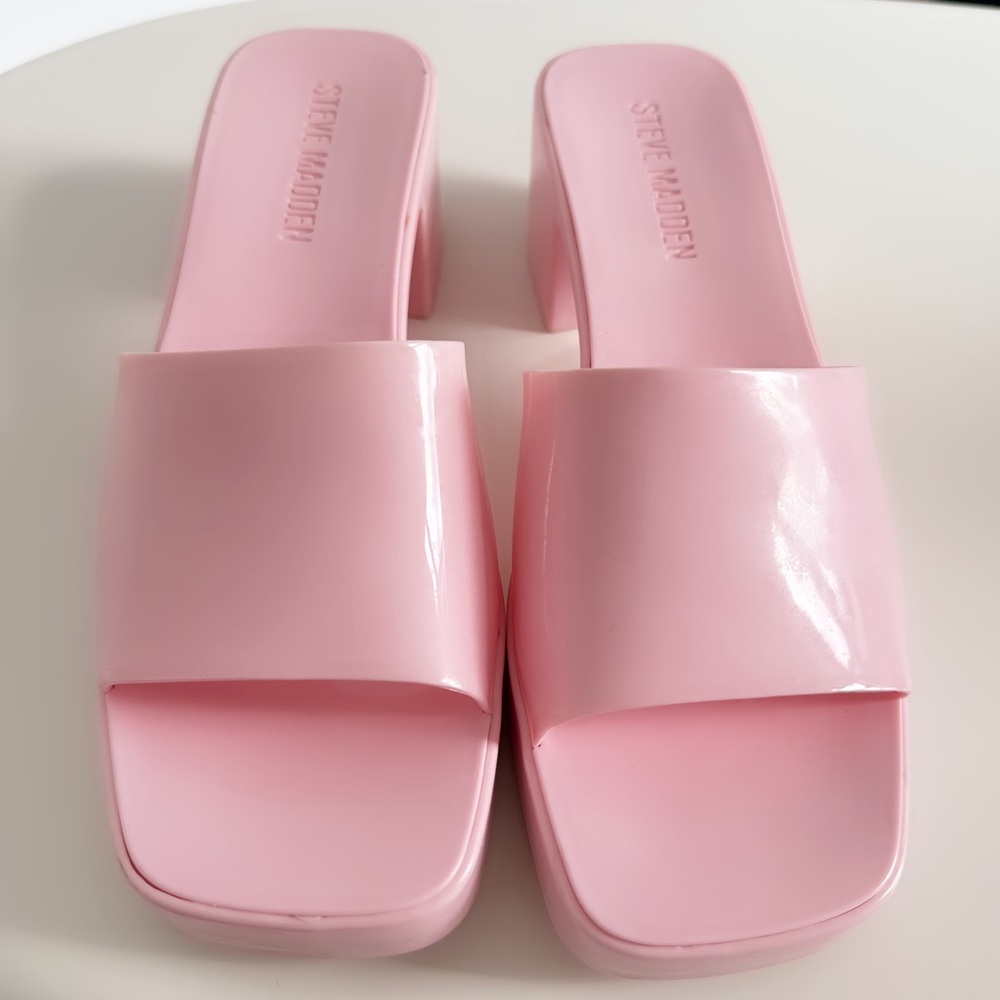 Steve Madden pink jelly heels